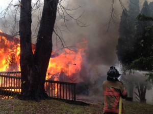 Industrial Louvers helped local fire fighters by donating an abandoned house for training.